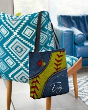 Custom Softball All Over Tote Bag All-over Tote aos-all-over-tote-lifestyle-front-01