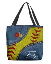 Custom Softball All Over Tote Bag All-over Tote front