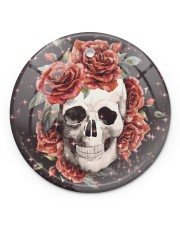 Skull Rose Ornament Circle ornament - single (porcelain) front