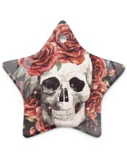 Skull Rose Ornament Star Ornament (Porcelain) tile