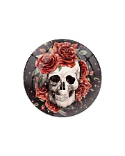 Skull Rose Ornament Circle Magnet tile