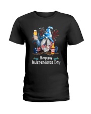 Beer Gnome - Happy Independence Day Ladies T-Shirt tile