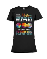Volleyball - When A Mother Premium Fit Ladies Tee tile