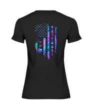 Baseball Flag 2 Sides Premium Fit Ladies Tee tile