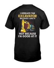 I Operate The Excavator 2 Sides Premium Fit Mens Tee tile