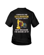 I Operate The Excavator 2 Sides Youth T-Shirt tile