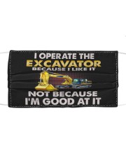 I Operate The Excavator 2 Sides Mask tile