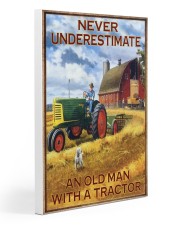 Tractor Farmer Never Underestimate Gallery Wrapped Canvas Prints tile