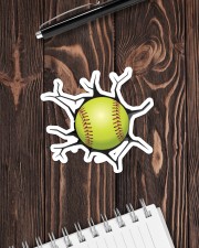 Softball Crack Sticker - Single (Horizontal) aos-sticker-single-horizontal-lifestyle-front-05