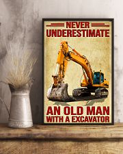 Never Underestimate An Old Man WIth A Excavator 11x17 Poster lifestyle-poster-3