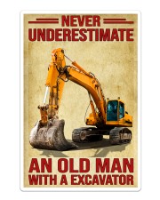 Never Underestimate An Old Man WIth A Excavator Sticker tile