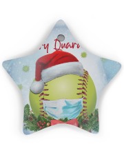 Softball - Merry Quarantine 2020 Ornament Star Ornament (Wood) tile