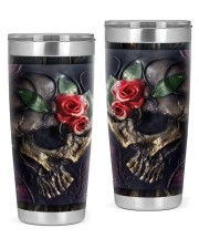 Skull Roses Tumbler 20oz Tumbler front
