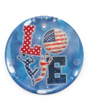 Volleyball - Love Round Ornament Circle ornament - single (porcelain) front