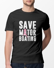 Save Motorboating Funny Breast Cancer Awareness Classic T-Shirt lifestyle-mens-crewneck-front-13
