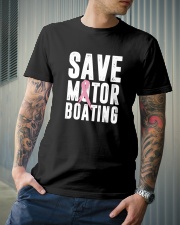 Save Motorboating Funny Breast Cancer Awareness Classic T-Shirt lifestyle-mens-crewneck-front-6