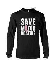 Save Motorboating Funny Breast Cancer Awareness Long Sleeve Tee thumbnail