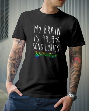 My Brain is 99 Song lyrics Funny Music Notes Classic T-Shirt lifestyle-mens-crewneck-front-6