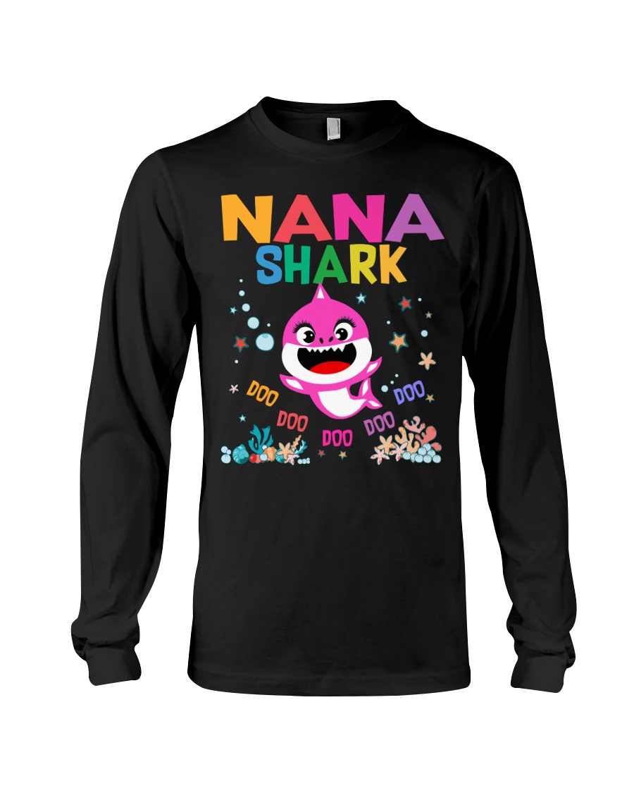 Nana Shark Doo Doo Doo Shirt Long Sleeve Tee