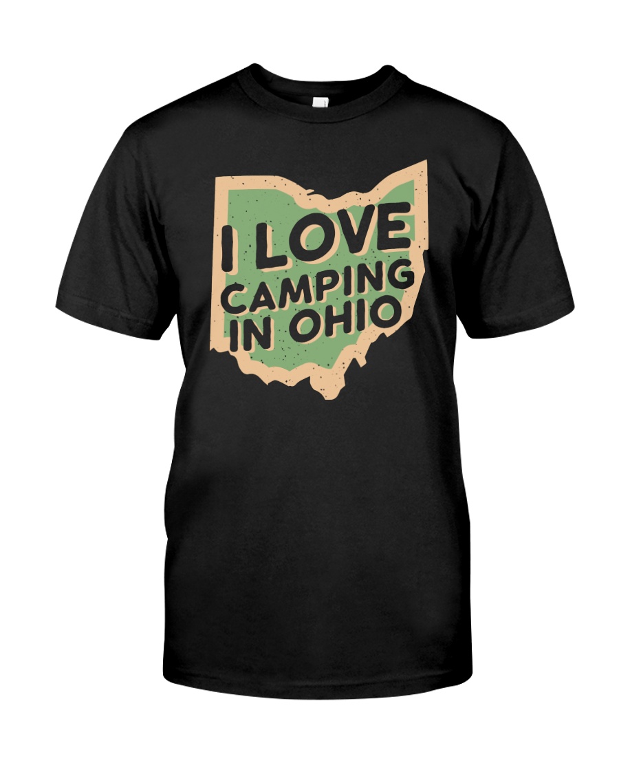 I Love Camping in Ohio Premium Fit Mens Tee