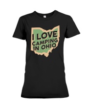 I Love Camping in Ohio Premium Fit Ladies Tee front