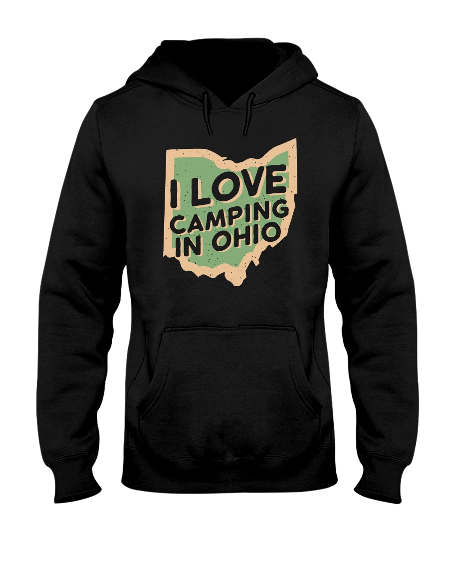 I Love Camping in Ohio Hooded Sweatshirt