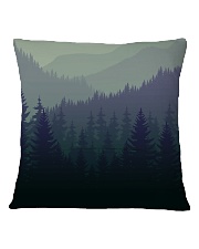 Green Forest Square Pillowcase back