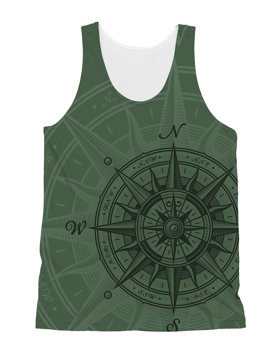 Vintage Compass All-over Unisex Tank