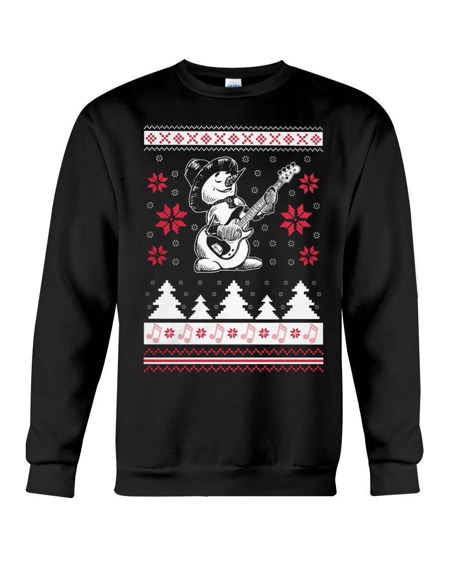 Bassist Ugly Christmas Sweatshirt Crewneck Sweatshirt