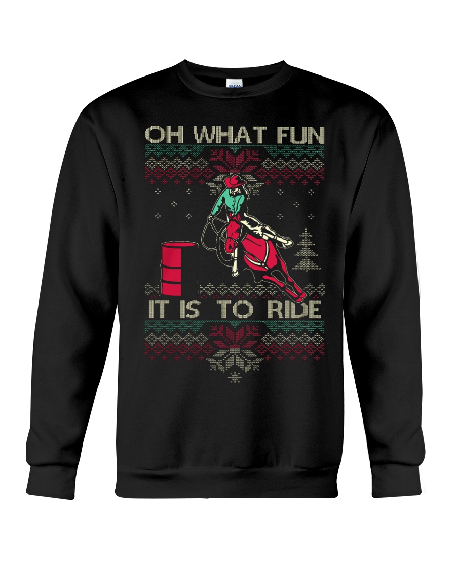 BARREL RACING CHRISTMAS Sweater Crewneck Sweatshirt