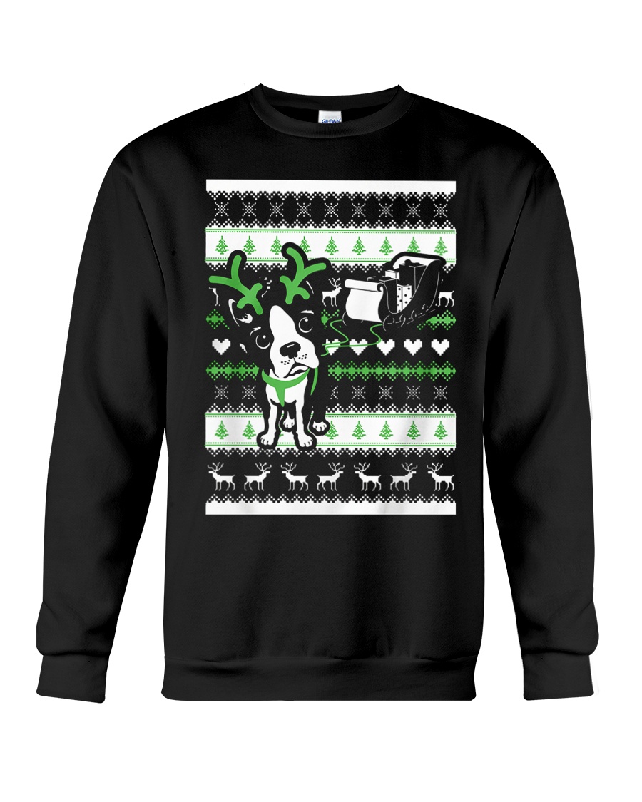 Boston Terrier Lovers Shirt - Christmas Sweater Crewneck Sweatshirt