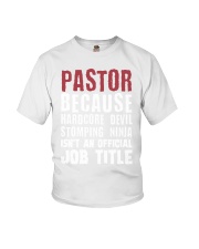 Pastor because hardcore devil mug Youth T-Shirt tile