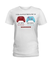 Personalized gamer i will always be your player 2 Ladies T-Shirt tile