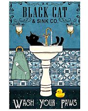 Black cat and sink co wash your paws poster 11x17 Poster front