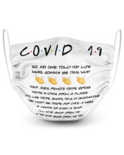 Covid 19 friends song mug 2 Layer Face Mask - Single front