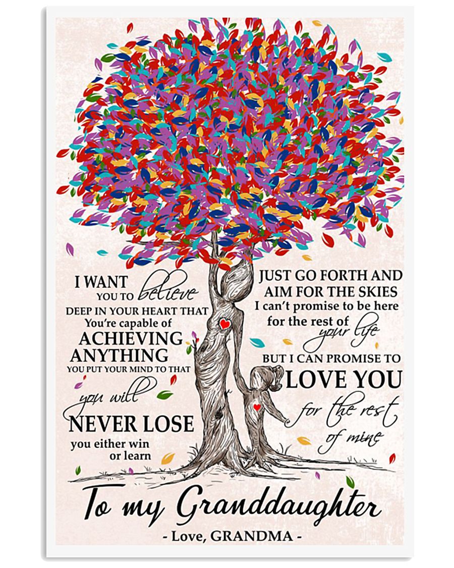 To my Granddaughter love Grandma Tree 24x36 Poster