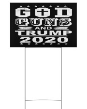 God guns and trump 2020 yard sign 18x12 Yard Sign front