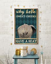 Elephant why hello sweet cheeks have a seat poster 11x17 Poster lifestyle-holiday-poster-3