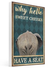 Elephant why hello sweet cheeks have a seat poster 16x24 Gallery Wrapped Canvas Prints thumbnail