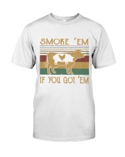 Cow pig chicken smoke 'em if you got em Classic T-Shirt tile