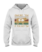 Cow pig chicken smoke 'em if you got em Hooded Sweatshirt tile