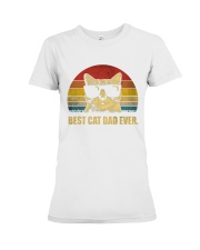 Best Cat Dad Ever Vintage Retro Premium Fit Ladies Tee tile