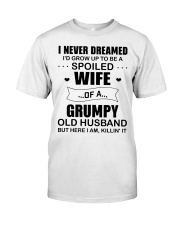 Grumpy old husband grow up to be a spoiled wife Premium Fit Mens Tee tile