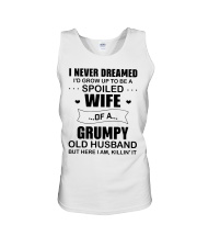Grumpy old husband grow up to be a spoiled wife Unisex Tank tile