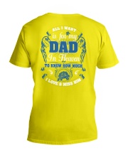 All I Want Is for My Dad in Heaven to Know How V-Neck T-Shirt tile
