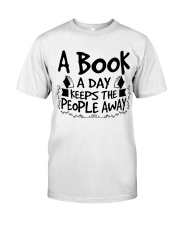 A Book A Day Keeps The People Away Premium Fit Mens Tee tile