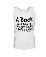 A Book A Day Keeps The People Away Unisex Tank tile