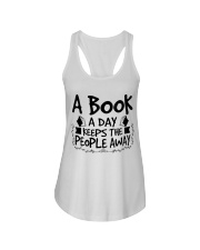 A Book A Day Keeps The People Away Ladies Flowy Tank tile