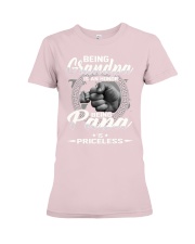Being grandpa is an honor being papa is priceless Premium Fit Ladies Tee tile