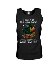 Dragon I have read too many books believe shirt Unisex Tank tile